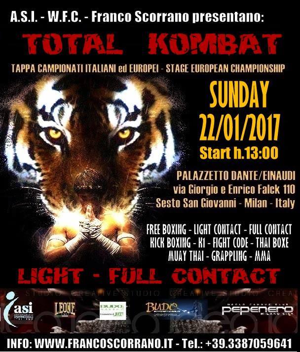 Total Kombat: MMA e Grappling – 22 gennaio 2017