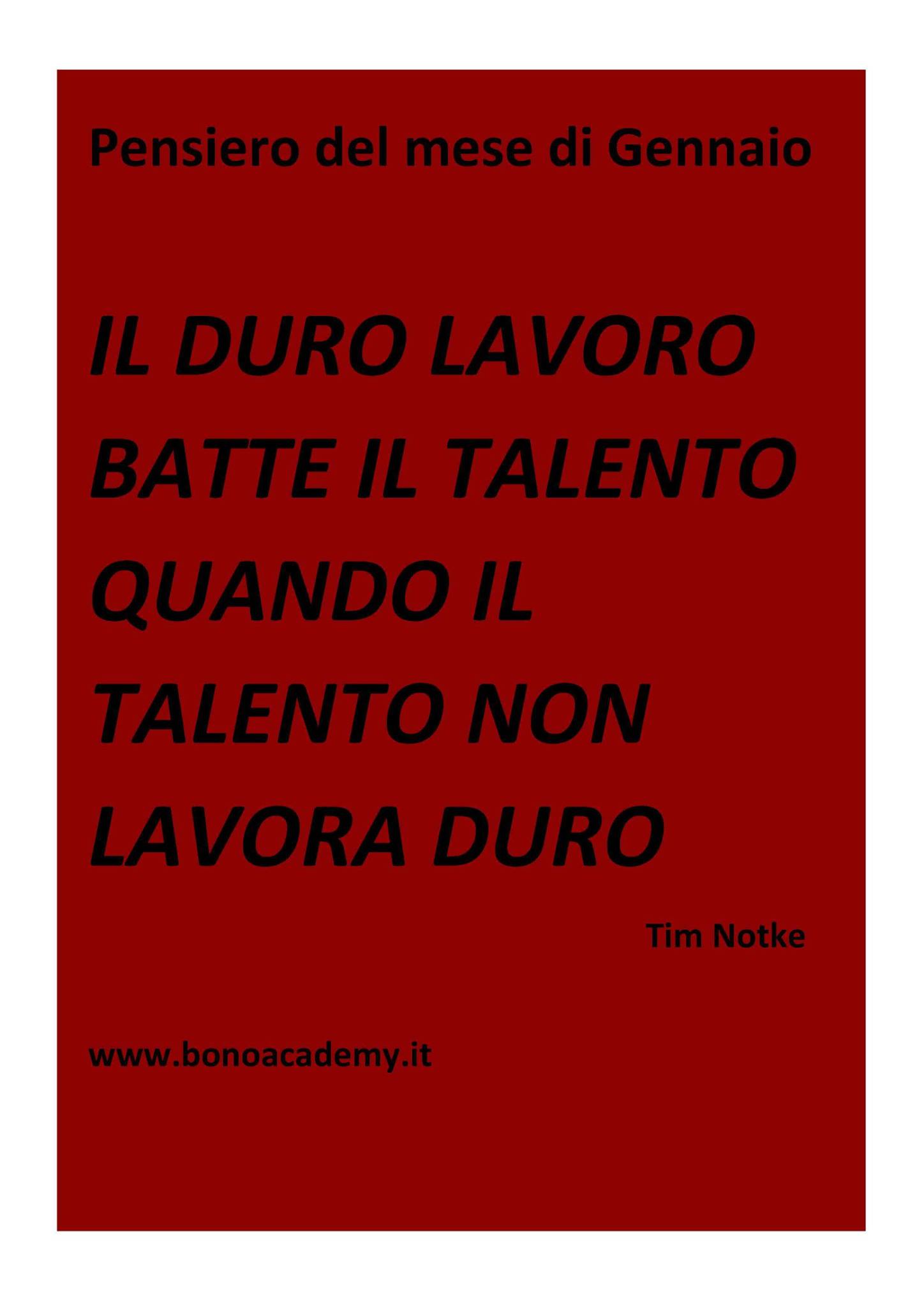 Pensiero del mese di Gennaio