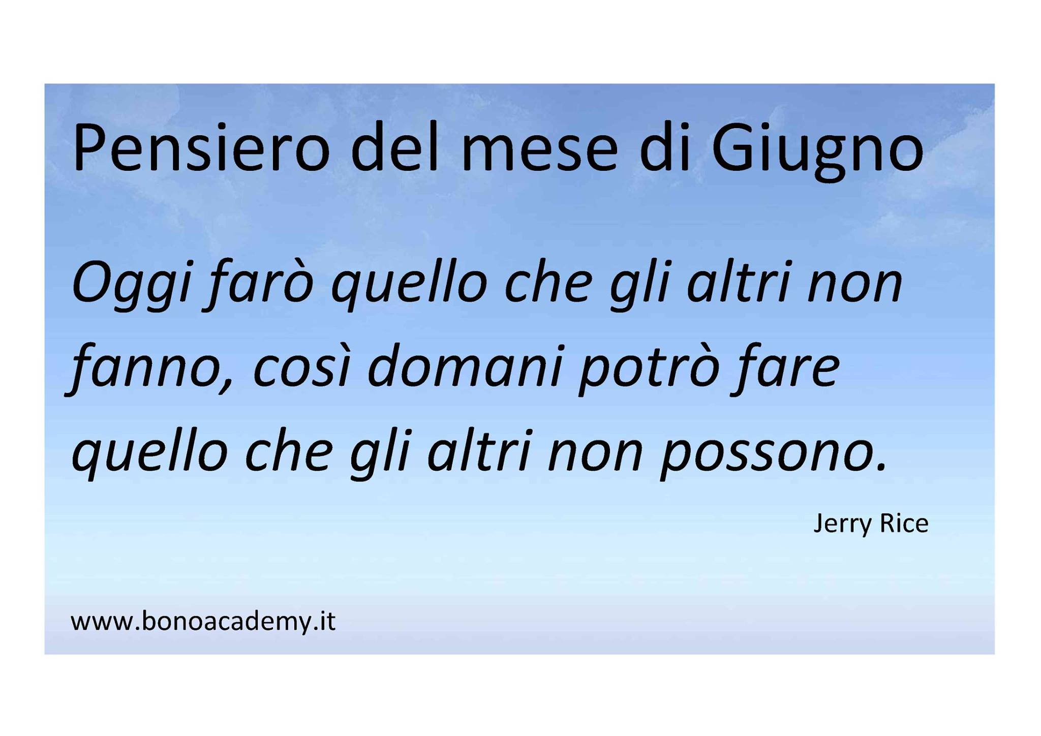 Pensiero del mese di Giugno