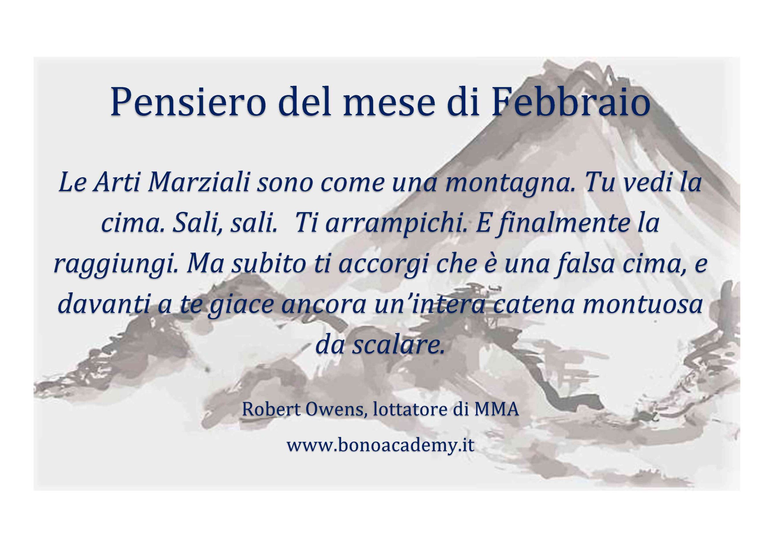 Pensiero del mese di Febbraio