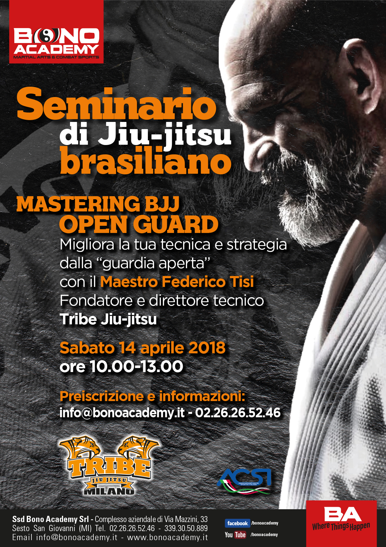 Seminario di Jiu-Jitsu Brasiliano – 14 aprile 2018