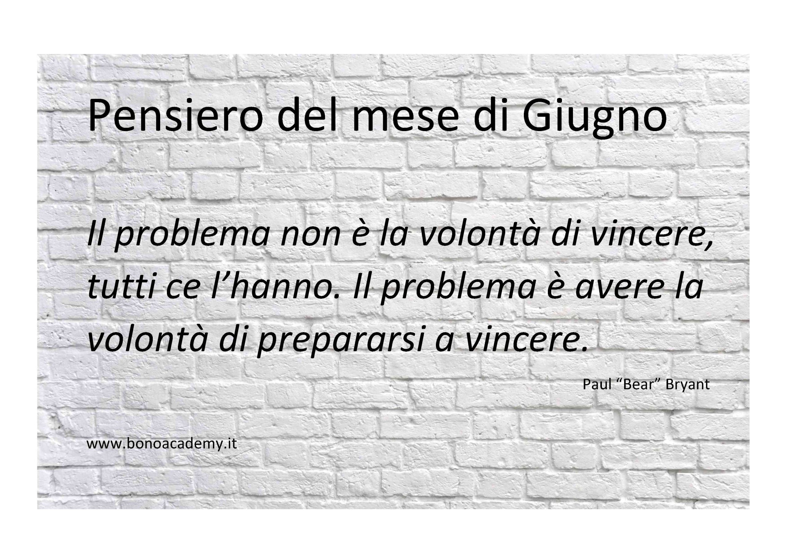 Pensiero del mese di Giugno