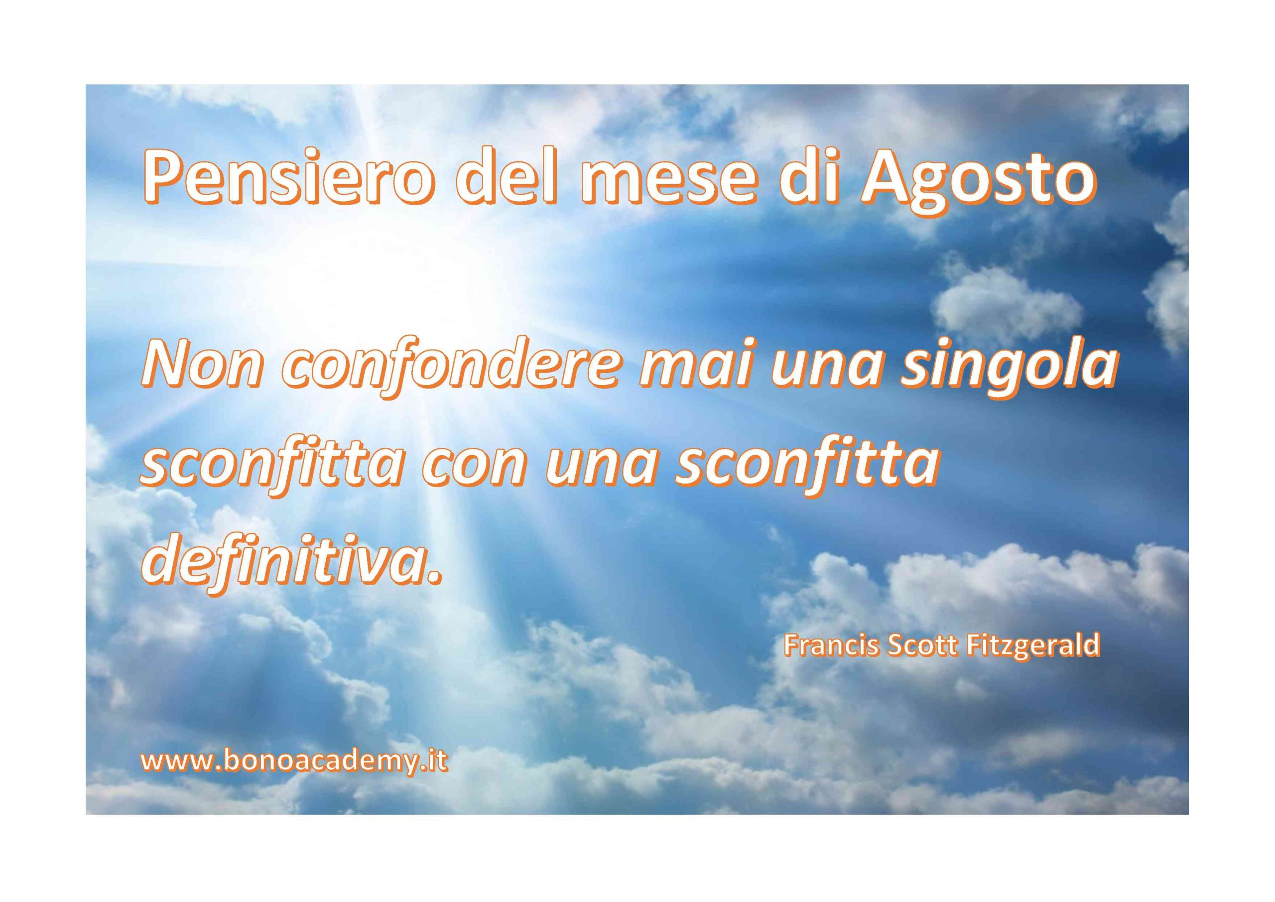 Pensiero del mese di Agosto