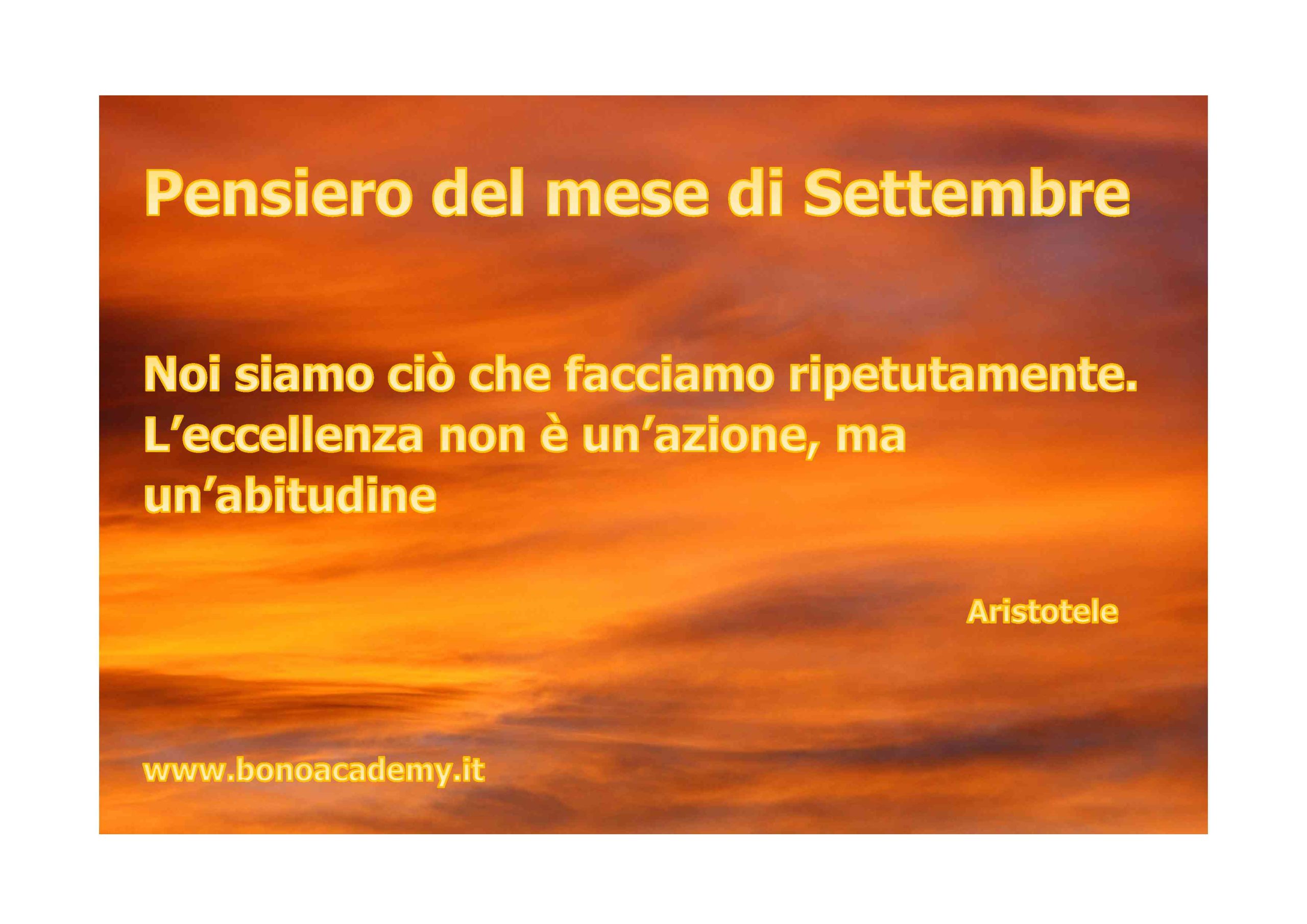 Pensiero del mese di Settembre