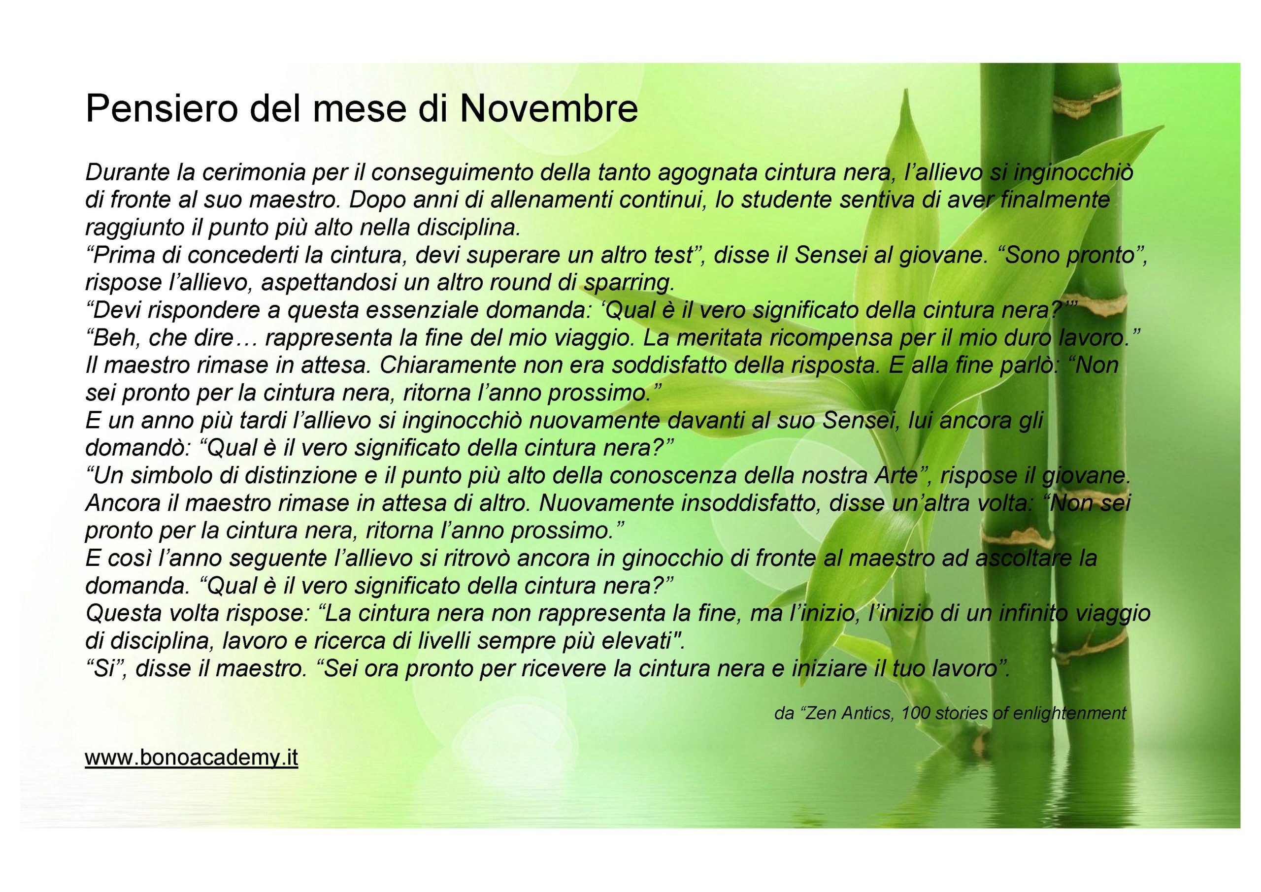 Pensiero del mese di Novembre